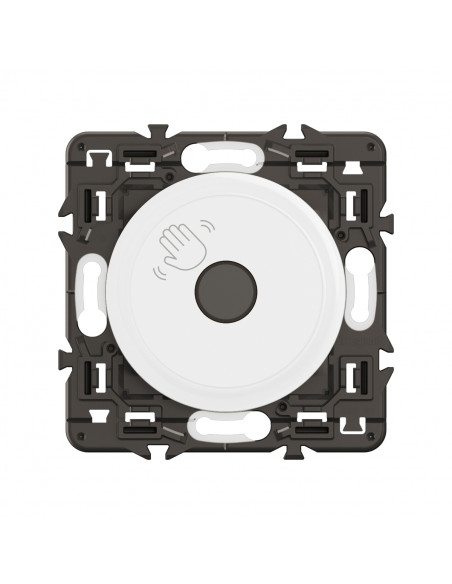 Commande sans contact 200W LED Céliane enjoliveur Blanc Antimicrobien et support LEGRAND CX0003