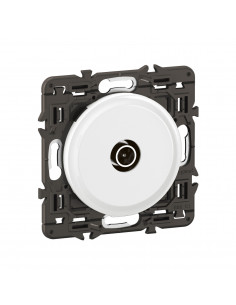 Prise TV simple mâle Céliane enjoliveur Blanc et support LEGRAND CX0382