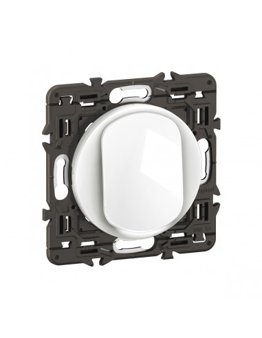 Interrupteur lumineux Céliane 10AX enjoliveur Blanc, support et voyant LEGRAND CX1001