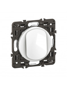 Poussoir lumineux Céliane enjoliveur Blanc, support et voyant LEGRAND CX1031