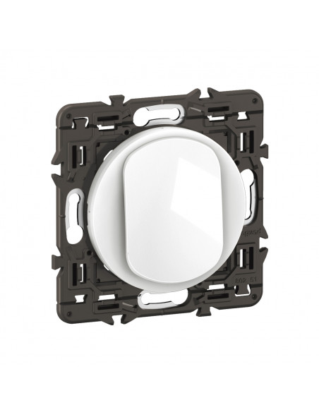 Poussoir lumineux Céliane enjoliveur Blanc, support et voyant LEGRAND CX1031