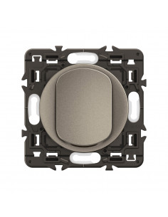 Interrupteur ou va-et-vient Céliane 10AX enjoliveur Titanium et support LEGRAND CY0001 2