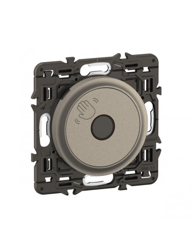 Commande sans contact 200W LED Céliane enjoliveur Titanium et support LEGRAND CY0003