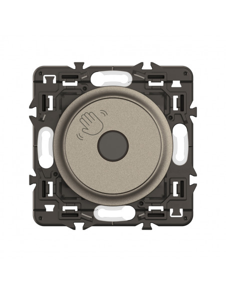 Commande sans contact 200W LED Céliane enjoliveur Titanium et support LEGRAND CY0003