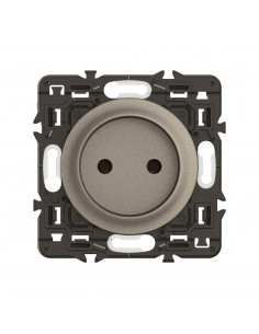 Prise 2P Céliane enjoliveur Titanium et support LEGRAND CY0110 2