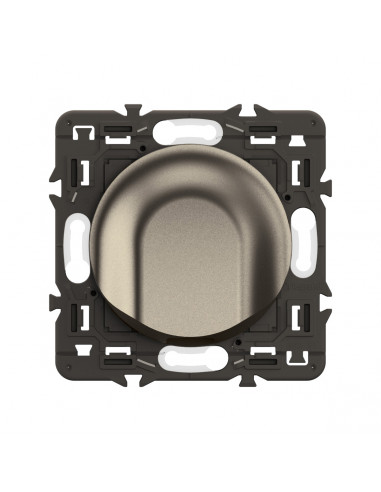 Sortie de câble Céliane enjoliveur Titanium et support LEGRAND CY0181