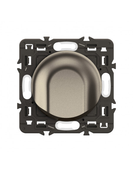 Sortie de câble Céliane enjoliveur Titanium et support LEGRAND CY0181