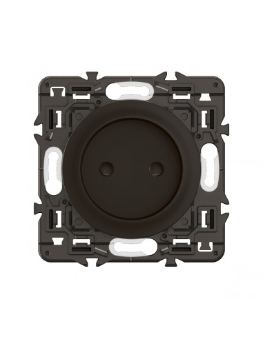 Prise 2P Céliane enjoliveur Noir et support LEGRAND CZ0110