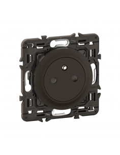 Prise 2P+T Surface Céliane enjoliveur Noir et support LEGRAND CZ0111