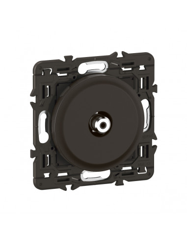 Prise TV simple type F à visser Céliane enjoliveur Noir et support LEGRAND CZ0380