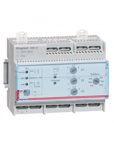 Gestionnaire modulaire pour chauffage électrique fil pilote pour 3 zones 6 modules LEGRAND 003821