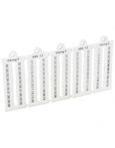 100 repères à lecture horizontale pour bloc de jonction viking 3 pas 5mm avec chiffres 201 à 300 LEGRAND 039512 2