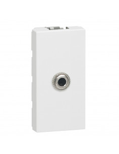 Prise Jack femelle 3,5mm à souder Mosaic 1 module blanc LEGRAND 078773