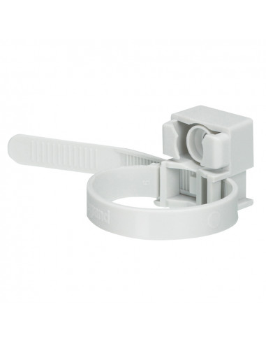 100 Colliers à embase gris RAL7035 à denture extérieure pour conduit IRL Ø16mm à Ø32mm ou câble Ø13 à Ø38mm LEGRAND 031900