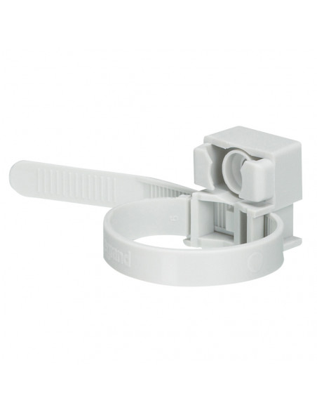 100 Colliers à embase gris RAL7035 à denture extérieure pour conduit IRL Ø16mm à Ø32mm ou câble Ø13 à Ø38mm LEGRAND 031900