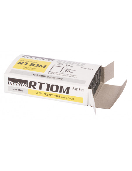 2500 Agrafes pour agrafeuses à batterie 10X10,6MM Tige 0,5X0,7MM MAKITA F-81521