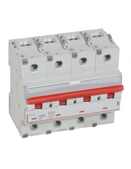 Interrupteur-sectionneur DX³-IS à déclenchement 4P 400V 125A 6 modules LEGRAND 406547