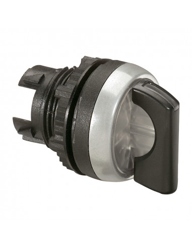 Bouton tournant lumineux à manette noire IP69 Osmoz composable 2 positions fixes 45° LEGRAND 024033
