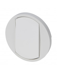 Enjoliveur large Céliane pour interrupteur, va-et-vient ou poussoir Soft Blanc LEGRAND 068001
