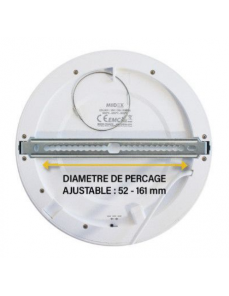 Plafonnier encastrable ou saillie Downlight ALDÉBARAN Diam.225mm 18 Watts CCT Dimmable MIIDEX VISION-EL 77566