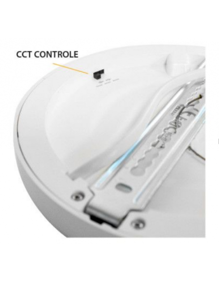 Plafonnier encastrable ou saillie Downlight ALDÉBARAN Diam.225mm 18 Watts CCT Dimmable MIIDEX VISION-EL 77566