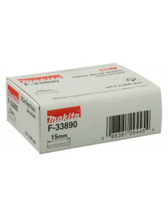 Clous brads T 16 Ga galvanisés 15mm pour cloueurs (GF600, DBN600, SKN16, NT65A, IM65)MAKITA F-33890 2