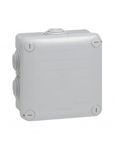 Boîte de dérivation carrée Plexo dimensions 105x105x55mm gris RAL7035 LEGRAND 092022 2