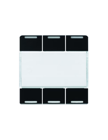 Enjoliveur 6 boutons poussoirs KNX gallery LED night HAGER WXE316N