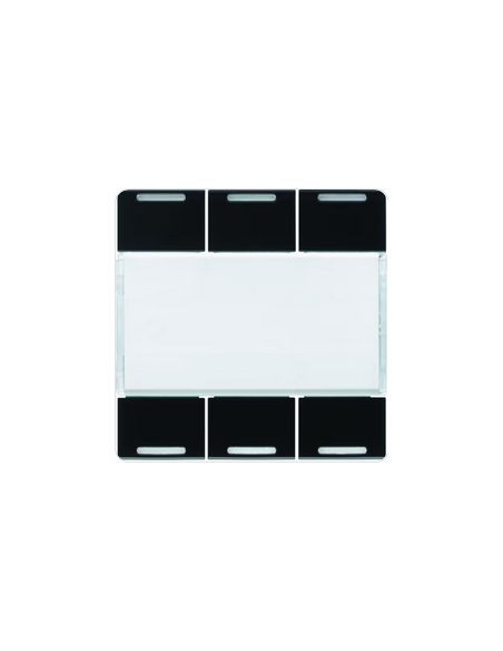 Enjoliveur 6 boutons poussoirs KNX gallery LED night HAGER WXE316N