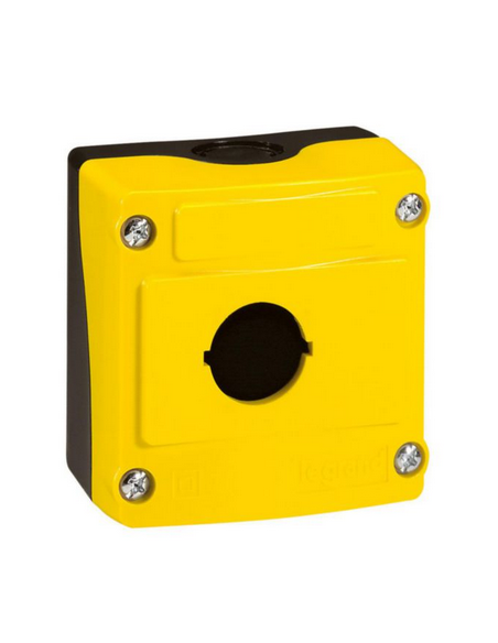 Boîtier vide 1 trou couvercle jaune LEGRAND 024201