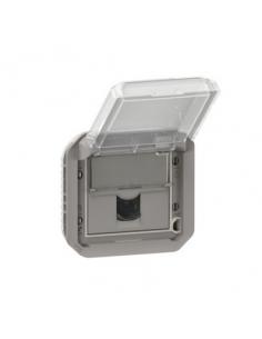 Prise RJ45 catégorie 6A STP Plexo composable gris LEGRAND 069559L