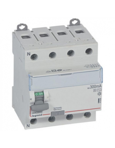 Interrupteur Différentiel DX3-ID Tétrapolaire 40A Type AC 300mA LEGRAND 411668