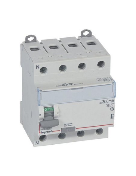 Interrupteur Différentiel DX3-ID Tétrapolaire 40A Type AC 300mA LEGRAND 411668