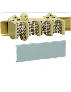 Bloc jonction 4 Pôles 2X25 et 4X16 avec couvercle de protection HAGER K024 2