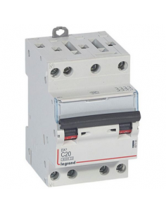 Disjoncteur DX3 4 pôles 400V Courbe C 20A 6000A 3 Modules LEGRAND 407908 2