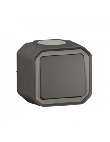 Interrupteur ou va-et-vient Plexo complet saillie anthracite LEGRAND 070026