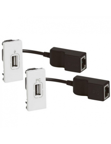 Amplificateur USB Blanc Mosaic LEGRAND 078748