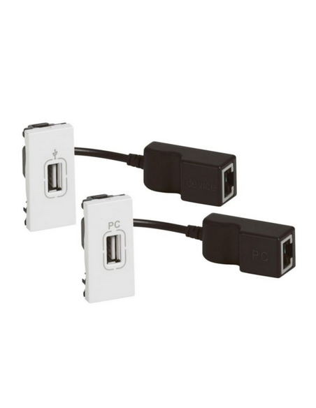 Amplificateur USB Blanc Mosaic LEGRAND 078748
