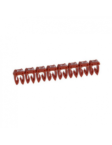 800 Repères CAB 3 pour filerie 4 à 6 mm² chiffre 2 rouge LEGRAND 038232