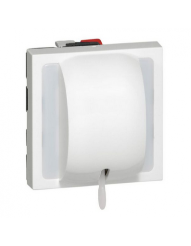 Interrupteur ou va-et-vient à tirage 10AX 250V~ Mosaic 2 modules blanc LEGRAND 077014