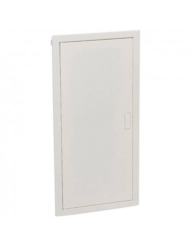 Coffret modulaire encastré 4 rangée 48+8 modules avec porte métal extra plate blanche LEGRAND 001534