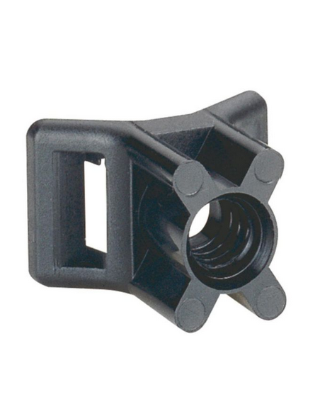 100 Embases noires protégées ultraviolets à visser fixables par cheville ou goujon Ø5mm ou vis fraisée Ø5mm LEGRAND 031950