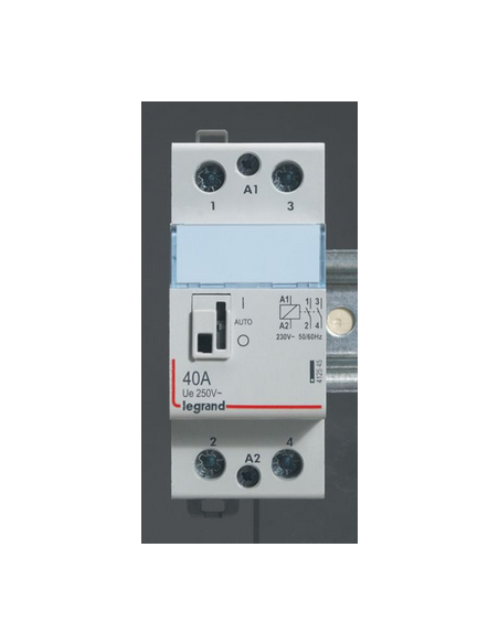 Contacteur de puissance CX³ bobine 230V~ 2 Pôles 250V~ 40A contact 2F 2 modules LEGRAND 412545