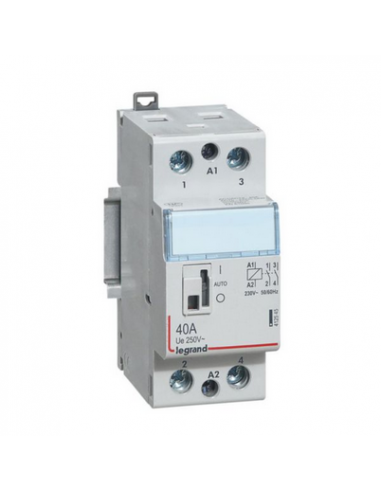 Contacteur de puissance CX³ bobine 230V~ 2 Pôles 250V~ 40A contact 2F 2 modules LEGRAND 412545