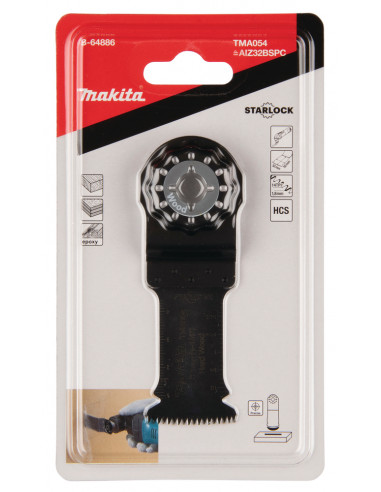 Lame plongeante Starlock HCS Bois dur TMA054 32x50mm MAKITA B-64886