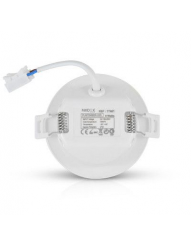 Plafonnier encastré LED Blanc Ø85 8W 3000K LUCIOLE MIIDEX VISION-EL 77461