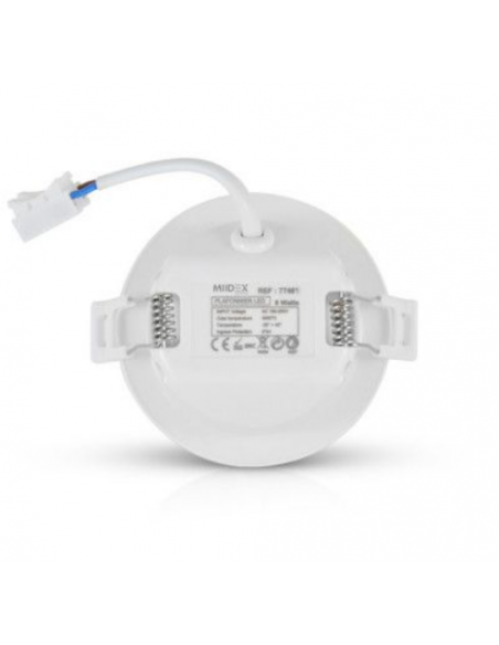 Plafonnier encastré LED Blanc Ø85 8W 3000K LUCIOLE MIIDEX VISION-EL 77461