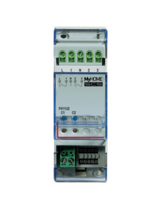 Contrôleur modulaire multi-applications volets roulants et moteurs MyHOME_Up 2 sorties 10A 2 modules BTICINO F411U2 2