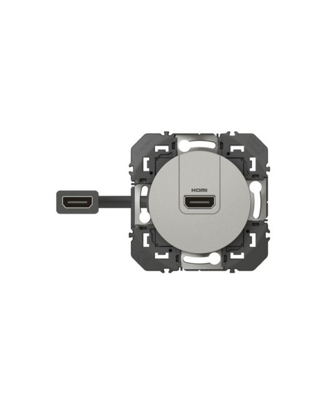 Prise HDMI 2.0 Type A pré-connectorisée Dooxie finition alu LEGRAND 600485