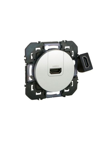 Prise HDMI 2.0 Type A pré-connectorisée Dooxie finition alu LEGRAND 600485
